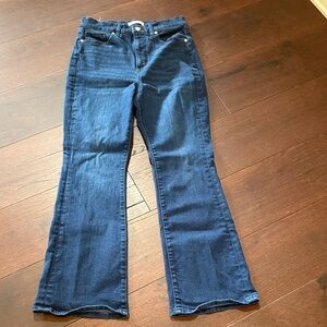 LOFT Dark Blue Slim Flare Jeans - Classic Bootcut Style